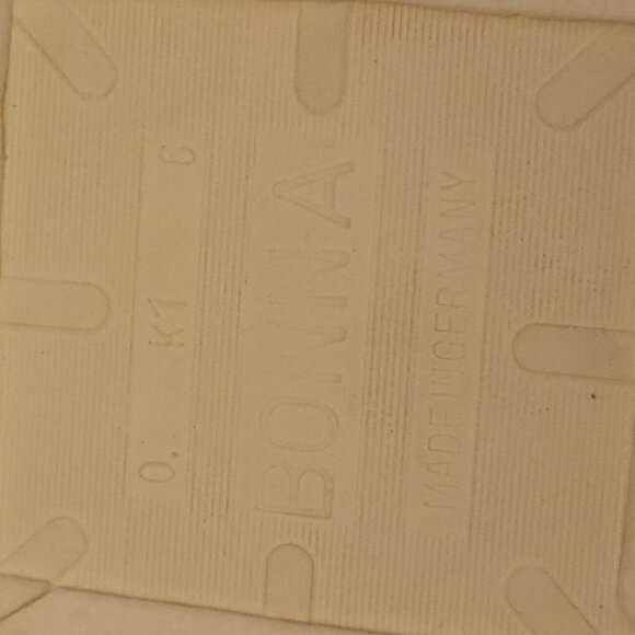 Vintage Hand Painted Floral Bonna Tile From Germany, Butterflies Flowers 6" - Picture 4 of 5